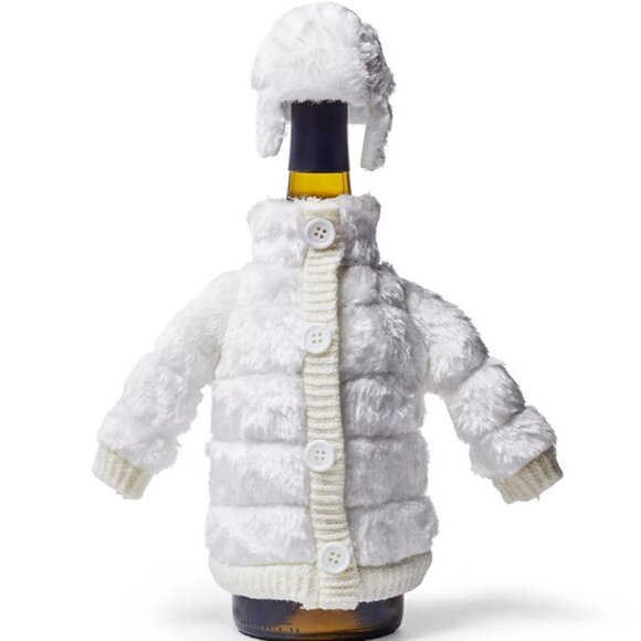 Sur La Table Fur Bottle Coat & Hat - Picture 1 of 11
